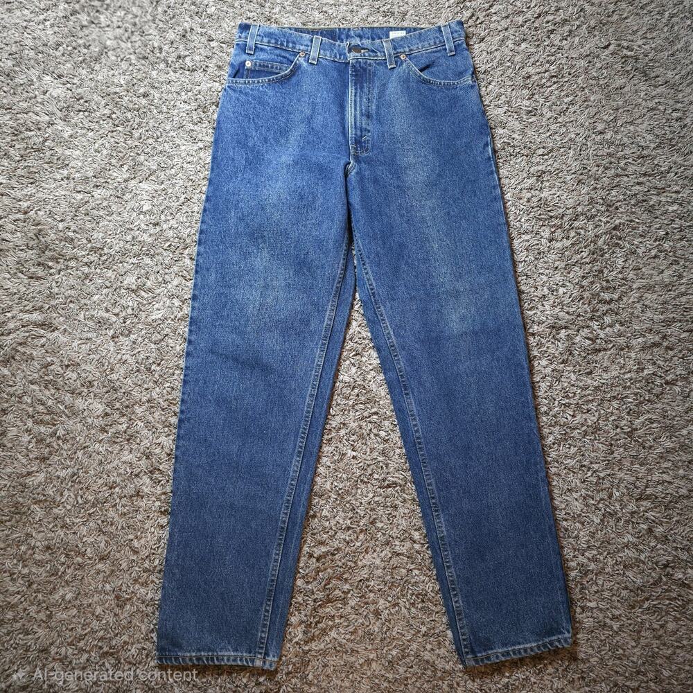 Vintage Levis 550 Jeans Mens 34x32 Blue Relaxed Tapered Orange Tab Denim 90s